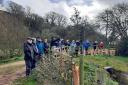 Members of Honiton u3a Nature Appreciation Group at the Lower Otter Restoration Project
