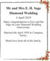 Mr and Mrs E. H. Sage