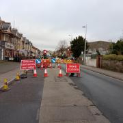 Journal reader Simon Dixon sent in this picture of the temporary lights on Exeter Road, Exmouth