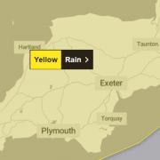 A map showing the area covered by the weather warning