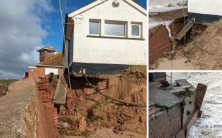 Damage to Exmouth NCI building from storm.