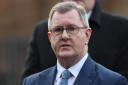 Sir Jeffrey Donaldson was arrested and charged in relation to historical sexual allegations at the end of March (Liam McBurney/PA)