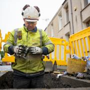 Wales and West Utilities gas upgrade work on the A376 to Exmouth