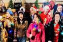 Carol singers getting into the festive spirit in Topsham
