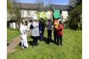 Stallcombe House residents re-enacted the story of St George