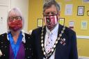 Mayor Steve Gazzard and his consort Diane Love. Picture: Helen Tribble