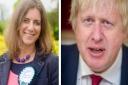 Parliamentary candidate Claire Wright calls for Prime Minister Boris Johnson to stand down. Pictures: Claire Wright and Guy Harrop