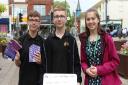 Pupils from Exeter Deaf Academy were joined by Exeter Community college pupils to teach sign langue in the town centre.