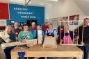 The Budleigh Community Workshop carpentry class.