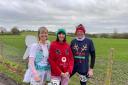 Dawn with former Harriers Lorraine & Terry before the race