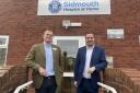 Simon Jupp MP and Alasdair Cameron, Chief Executive of Sidmouth Hospice at Home.