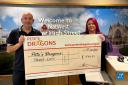 The cheque of more than £1,800 to Pete's Dragons