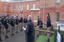 Presentation to the cadets at Bicton College