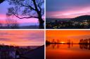 A selection of images showing various phases of the sunrise
