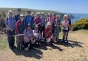The East Devon Ramblers group on the Isle of Wight.