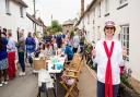 Residents in East Budleigh celebrating the jubilee