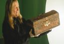National Trust A La Ronde Devon - Three historically important travelling trunks which are believed to date from before 1796  have recently been away for conservation repair and have returned ready for display at A La Ronde nr Lympstone to help tell the