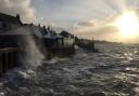 Storm Eunice battering Exmouth Seafront