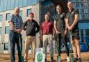 Pictured left to right: Tony Rowe OBE, Chairman and Chief Executive of The Exeter Chiefs; Jon Freeman, Advisor ‘Saving Devon’s Treescapes’; Patrick McCaig, Managing Director – Otter Brewery; England international Henry Slade and the Chiefs’