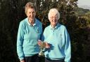 Barbara and Peggy with the Killard Leavy Cup (left to right)