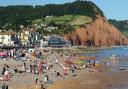 Tourists flock to Sidmouth beach. Picture: Alex Walton