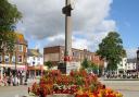 Exmouth's war memorial in the Strand.