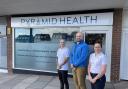 The Pyramid Health team, Will Hockin, Mike Richards and Claire Stoaks. Credit Will Hockin.