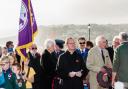 Remembrance Day at the war memorial in Budleigh Salterton