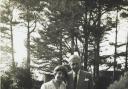 Anita Mandl and her husband Denys in their garden in Budleigh Salterton on their wedding day.