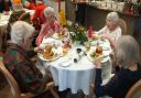 Residents at Raleigh manor dining out.
