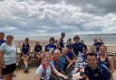 Harriers & Budleigh Runners re-fuelling after the Exmouth RNLI Run for Life