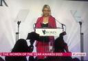 Lisa Woodcock from Exmouth accepting  the Woman of the Year Gamechanger Award
