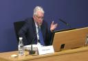 Peter Sewell giving evidence at the post office inquiry