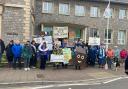200 people protest outside Exmouth Town Hall