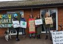 Friends of River Exe protesting
