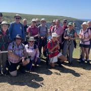 The East Devon Ramblers group on the Isle of Wight.