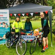 The Seachange stand in Manor Gardens encouraging people to get into cycling