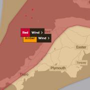 Met Office weather warning map shows where the red weather warning for wind