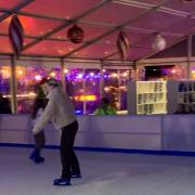 The ice rink has opened at Exeter's Winter Wonderland in Northernhay Gardens