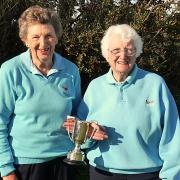 Barbara and Peggy with the Killard Leavy Cup (left to right)