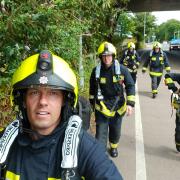Firefighter David Jones was among colleagues who saluted those who lost their lives in 9/11 by undertaking a fundraising trek