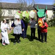 Stallcombe House residents re-enacted the story of St George