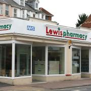 Lewis Pharmacy situated conveniently on Exeter Road.;