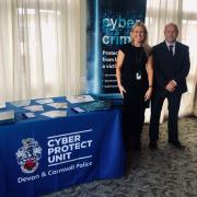 Lauren Cowie, of the cyber protection unit, at an event