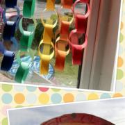 Lily made these rainbow creations in Moorfield Road, Exmouth Picture: Kerry Pearson