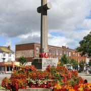 Exmouth's war memorial in the Strand.