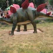 This dinosaur has already settled down to live on Exmouth Strand. (Not a real one!)