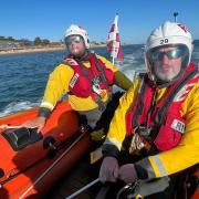 Exmouth inshore lifeboat in action