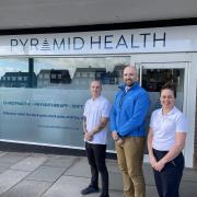 The Pyramid Health team, Will Hockin, Mike Richards and Claire Stoaks. Credit Will Hockin.