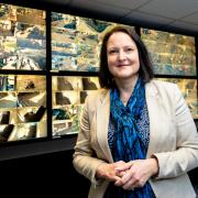 Police and Crime Commissioner Alison Hernandez at the Torquay CCTV control room